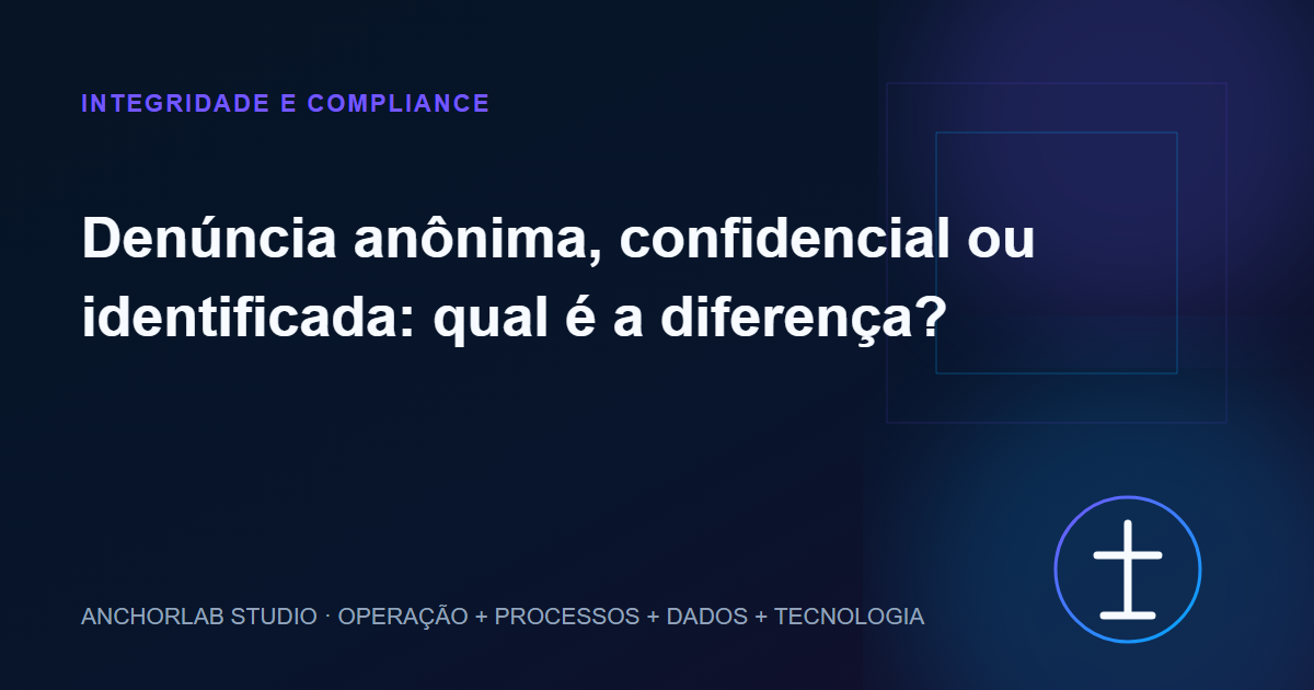 Capa editorial do artigo Denúncia anônima, confidencial ou identificada: qual é a diferença?