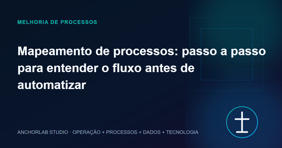 Capa editorial do artigo Mapeamento de processos: passo a passo para entender o fluxo antes de automatizar