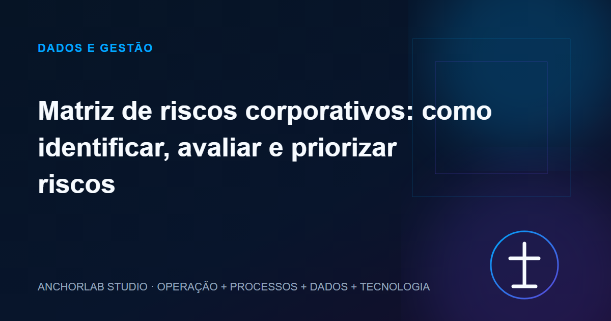 Capa editorial do artigo Matriz de riscos corporativos: como identificar, avaliar e priorizar riscos